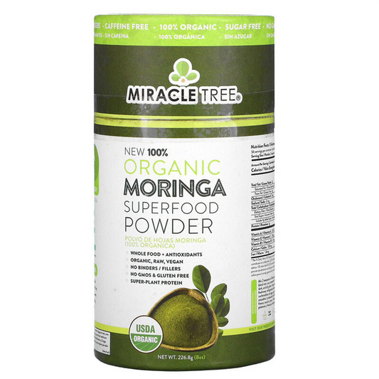 Miracle Tree's 100% Organic Moringa Canister